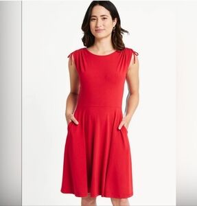 Betabrand Red Midi Dress